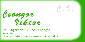 csongor viktor business card